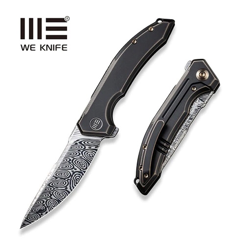 WE KNIFE We21016-Ds1 Quixotic Folding Knife, Damasteel