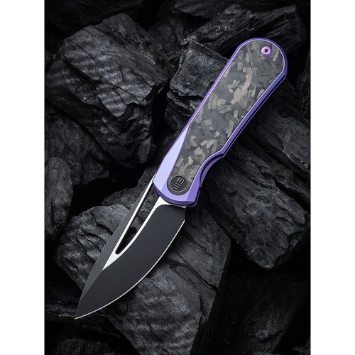 We Knife We21033-3  Baloo Folding Knife, Flipper, Ti + Cf WE21033-3