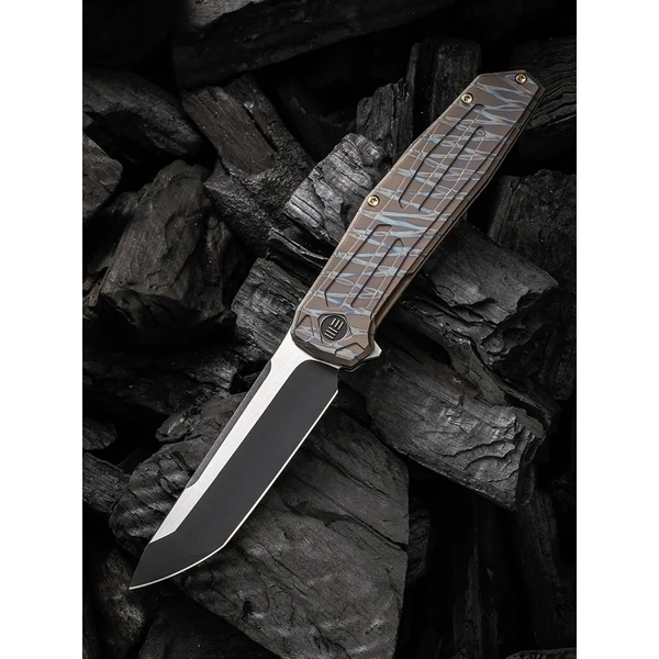 WE KNIFE WE22035-2 Shadow Fire Folding Knife, Gray Titanium