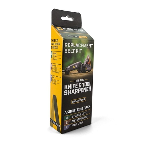 Work Sharp WSSA0002012 Replacement Belt Kit Qty 6 For Knife And Tool Sharpener