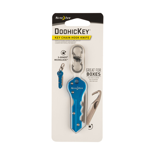 Nite Ize DoohicKey - Key Chain Hook Knife - Blue
