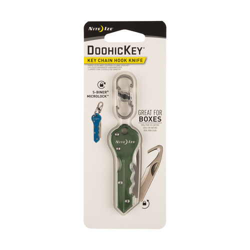 Nite Ize DoohicKey - Key Chain Hook Knife - Green