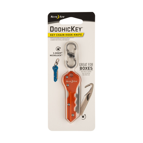 Nite Ize DoohicKey - Key Chain Hook Knife - Orange